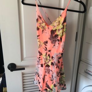 Spring floral romper with back tie